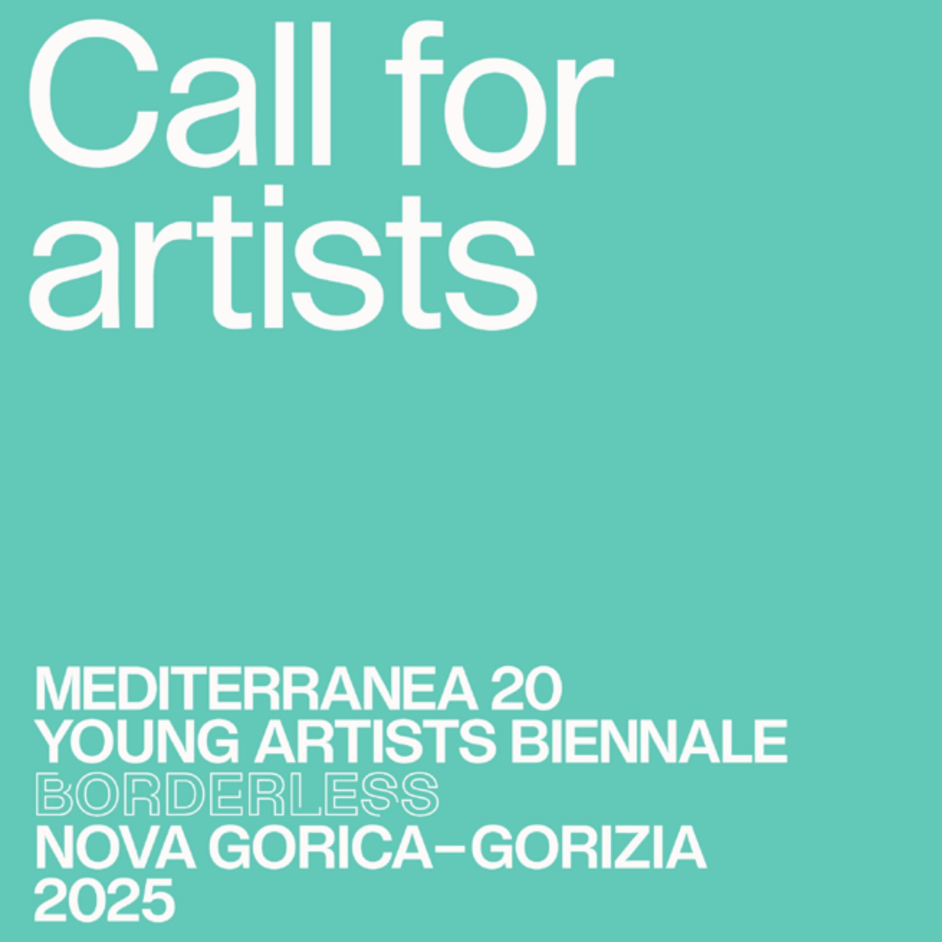 Invito a partecipare alla Biennale dei giovani artisti d'Europa e del Mediterraneo Mediterranea 20