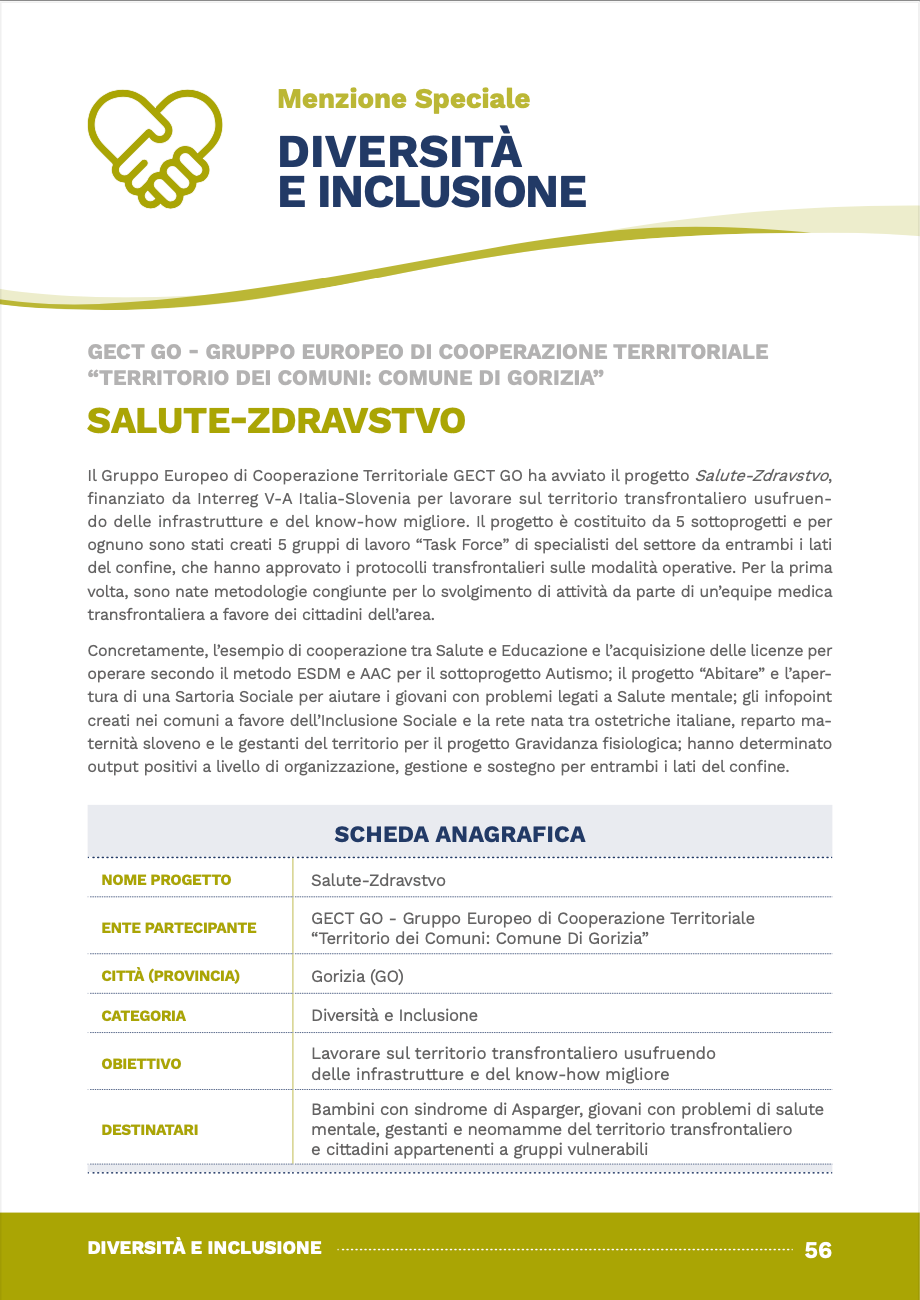 Il progetto Salute-Zdravstvo riceve una menzione speciale alla SDA Bocconi School of Management